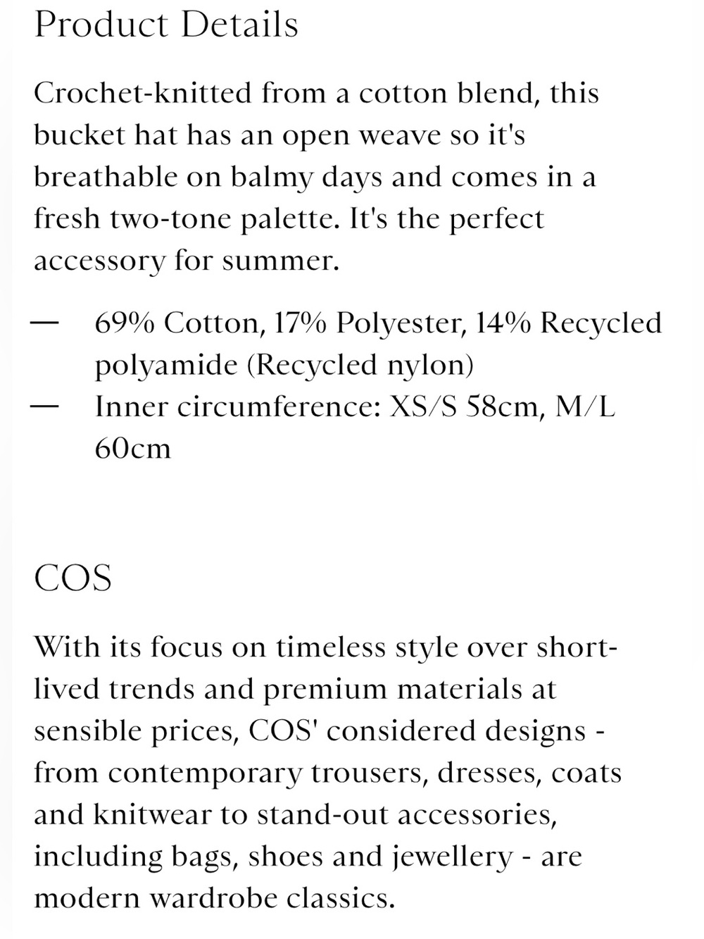 ✨COS✨Crochet Bucket Hat - Picture 4 of 4